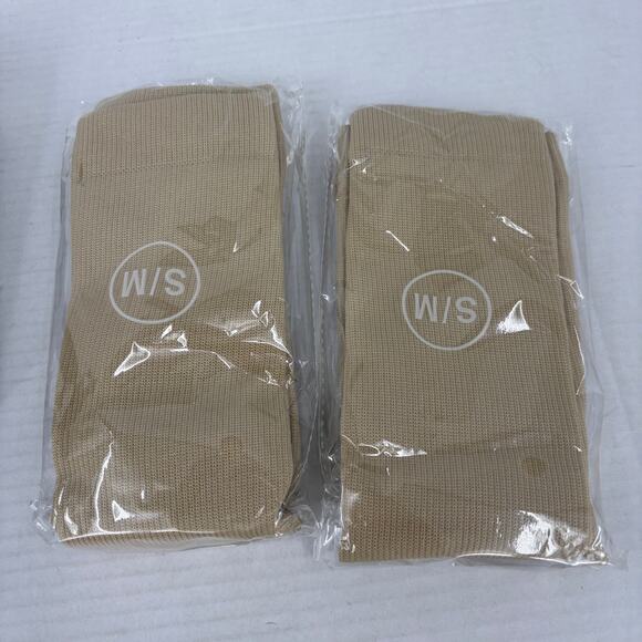 Charmking Compression Socks 2 Pairs Size S/M Nude Beige Unisex 15-20 mmHG - Picture 2 of 6